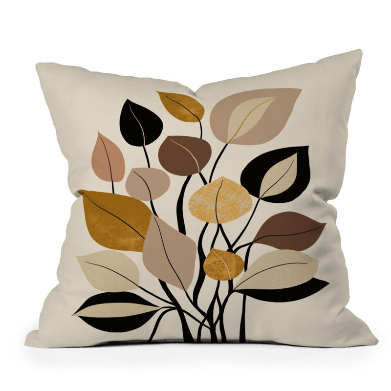  Coussin décoratif floral intérieur / extérieur en polyester, 26 po x 26 po