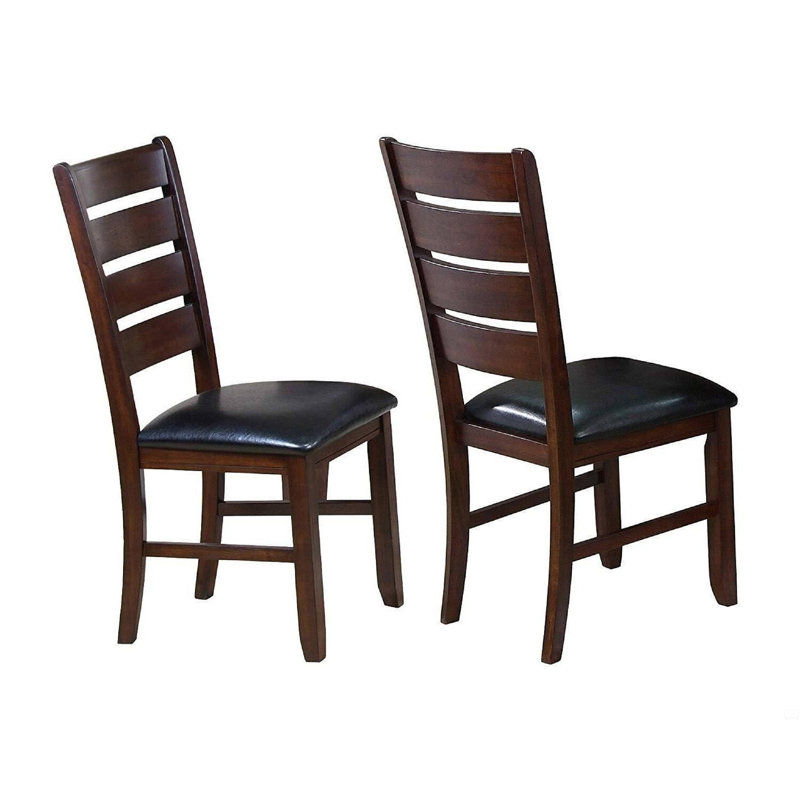 Ensemble de 2 chaises de salle à manger contemporaines en simili cuir