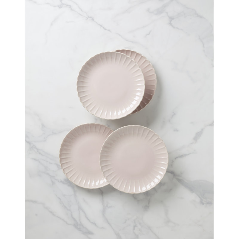 Lenox French Perle Scallop Blush 12-Piece Dinnerware Set