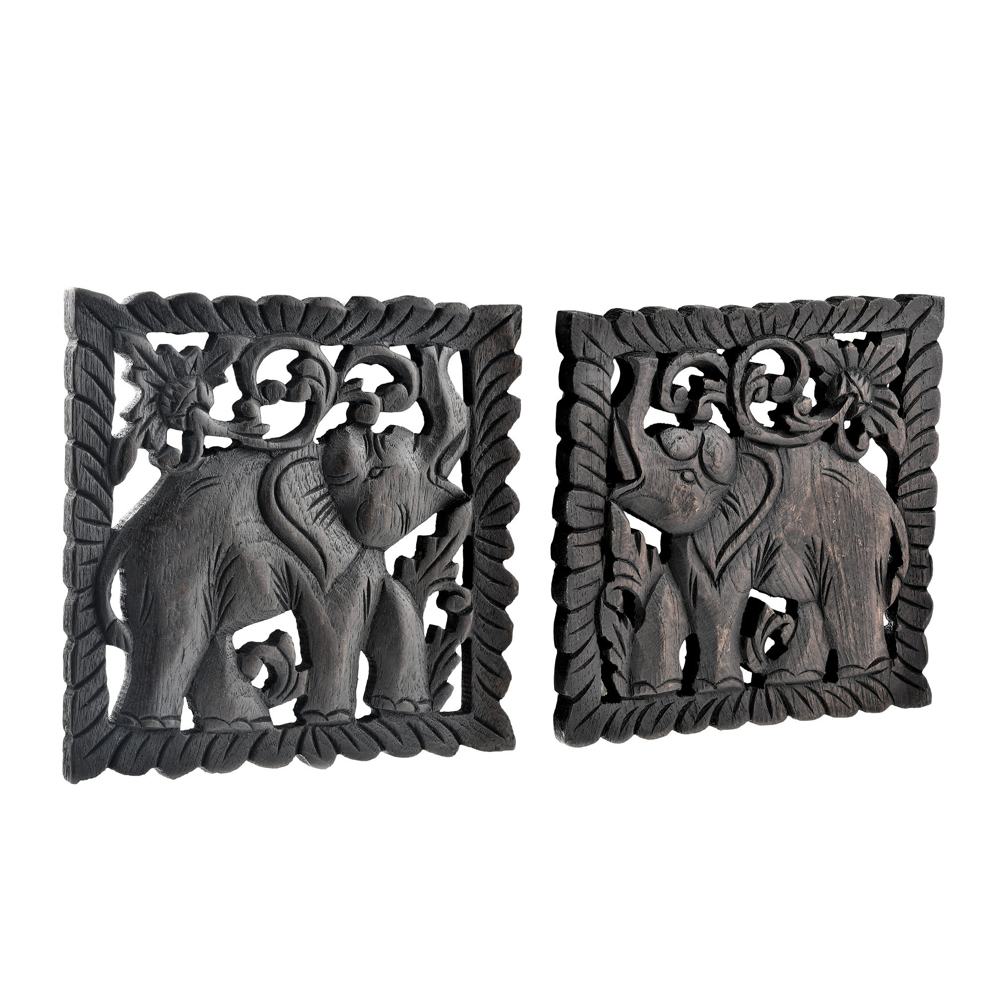 Bungalow Rose 2 Piece Elephant Wall Décor Set | Wayfair