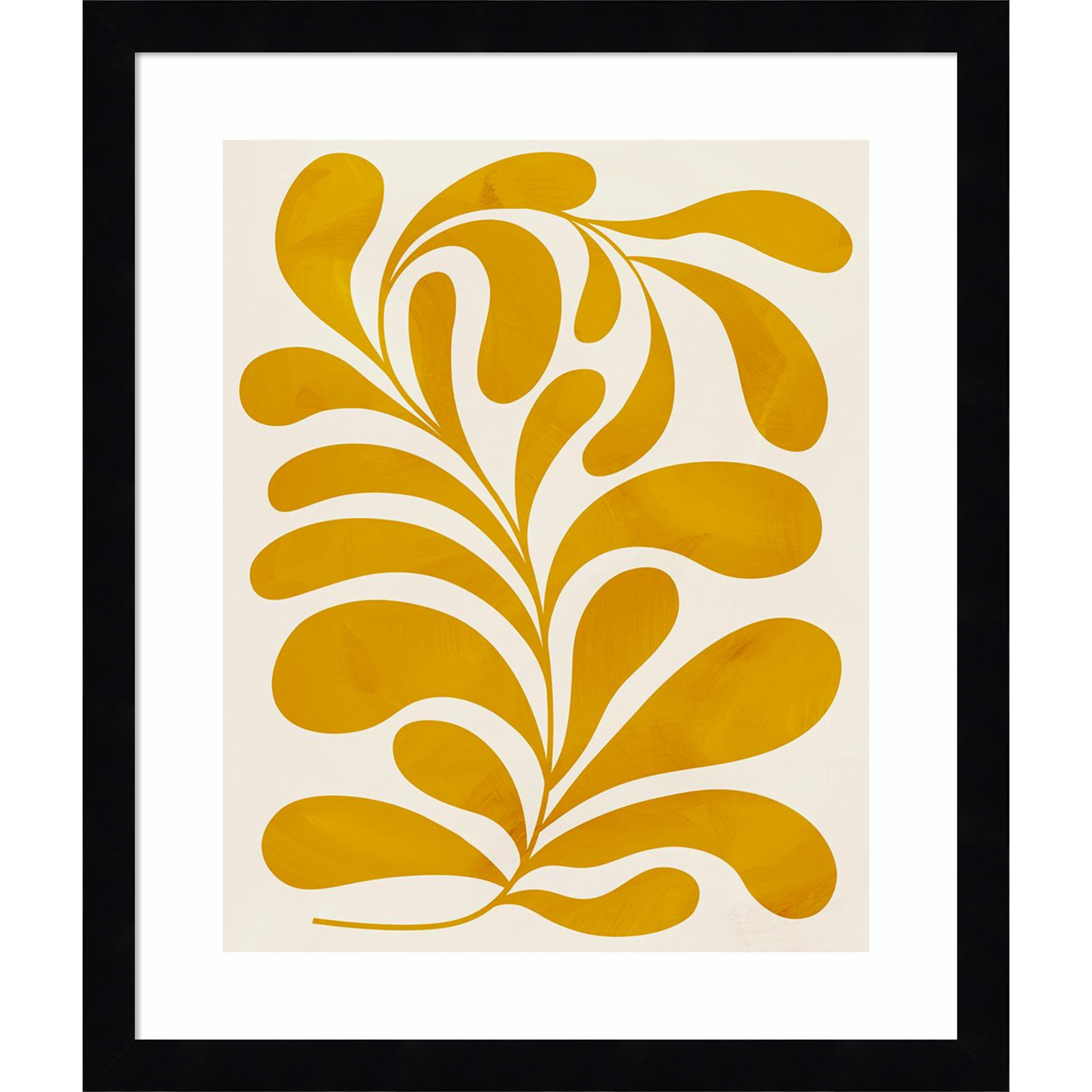 Goldenrod II by Grace Popp, Black, 17" H x 15" W x 1" D