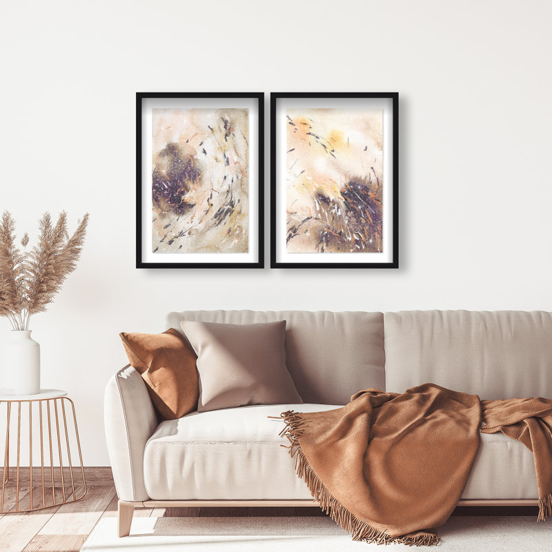 Floating Autumn Set Set by Oliver Gal, 63"H x 43"W, Black Shadowbox