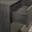 Wood 2-Drawers Nightstand (Nightstand Only), Antique Grey Finish