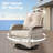 Three-Piece Outdoor Swivel Chair Set-1847364721