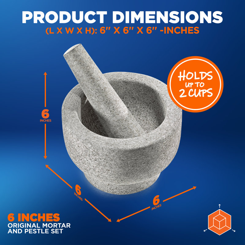 Stoneware Mortar And Pestle Set