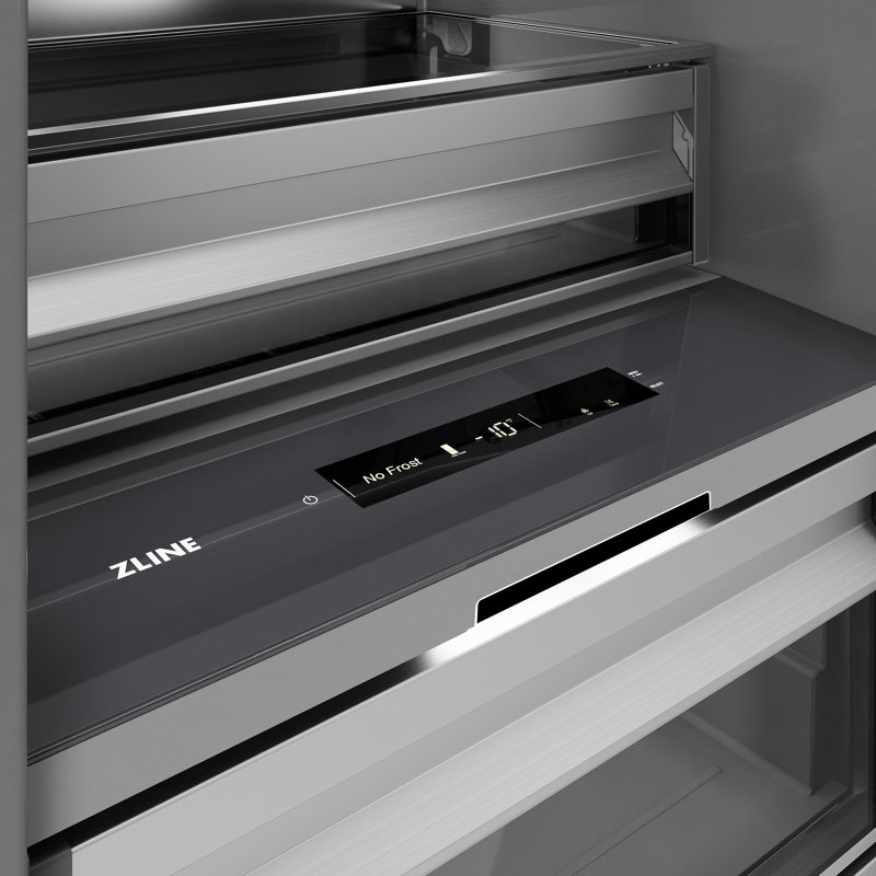 ZLINE 24 in. 12.4 cu. ft. Panel Ready Column Freezer with Graphite Gray Interior