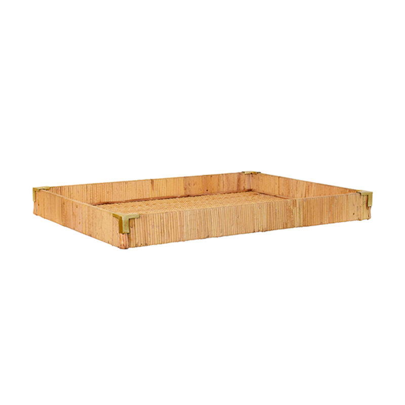 Plateau en rotin Tommy, H 2,38 po x l 23,78 po x P 16 po