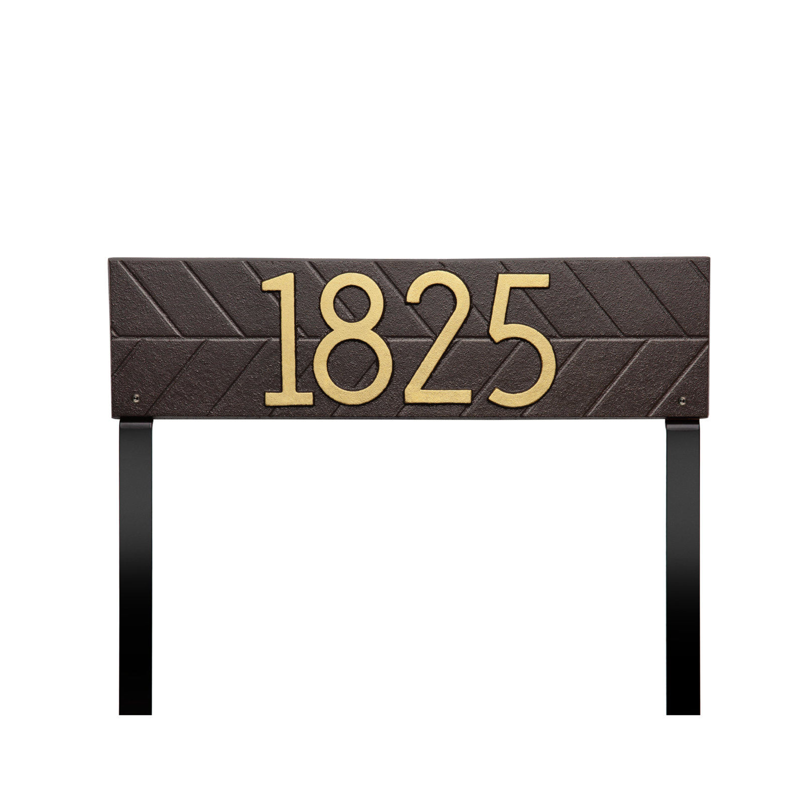 Mid-century Modern Herringbone Lawn, Dark Bronze/Gold, Yes