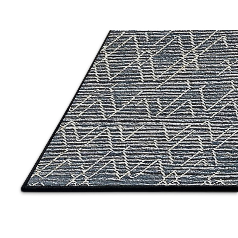 Tapis géométrique gris, Rectangle 5 pi x 8 pi