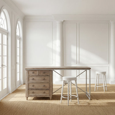 Tabouret de comptoir Bimini, blanc délavé