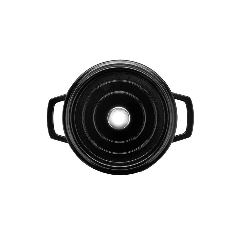 G.E.T. Non-Stick Cast Aluminum Round Dutch Oven, 0.25 Qt., Black
