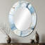 Serene Elegance Marble Motif - Miroir mural ovale moderne-470855873