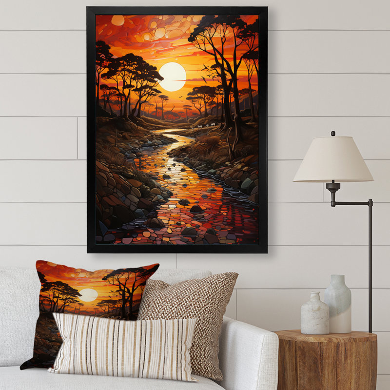 Bato Savannah Serenade africaine, H 20 po x l 12 po x P 1 po, Cadre photo noir