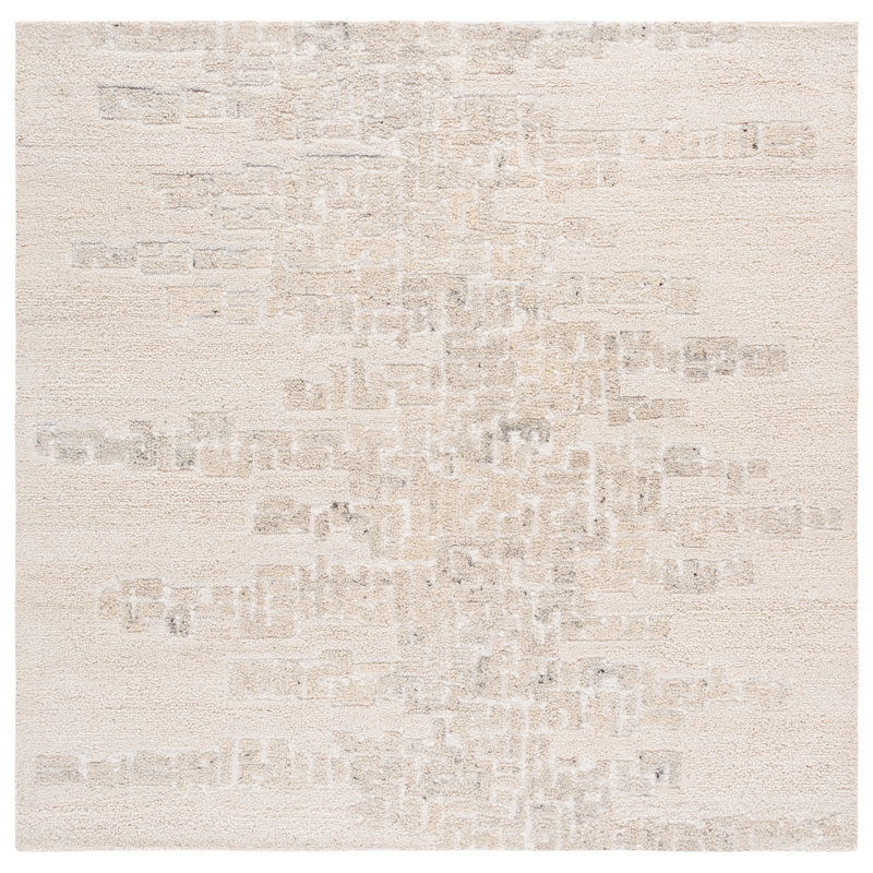 Harvest 106 Hand Tufted Wool; Cotton Abstract Rug, Square 6'