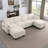 109 Inch Beige Chenille Modular Sectional Sofa,  L-Shaped Cloud Couch With Storage Ottoman, DIY Combination For Living Room-1649780895-1649780892