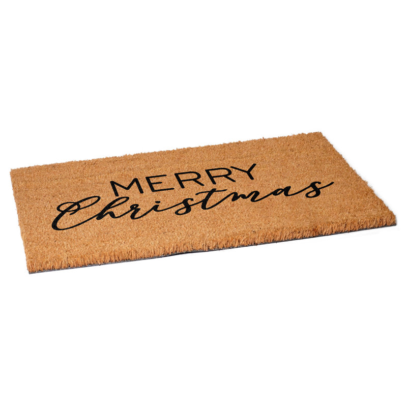 Modern Merry Christmas Doormat, 17" W x 29" L