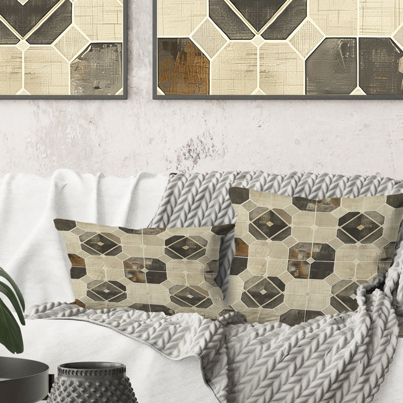 Coussin lombaire gris Mid-Century Mid-Century gris