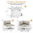 6 - Person Outdoor Aluminum Patio Conversation Furniture Set with Fire Pit Table, Sectional Deep Seating Group with Cushions-733233159-733233166