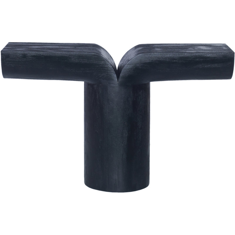 Holcman 48'' Solid Wood Console Table, Black