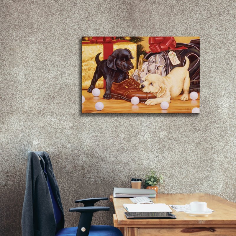 «Lab Golf» par Christopher Nick, art mural sur toile, H 26 po x l 40 po