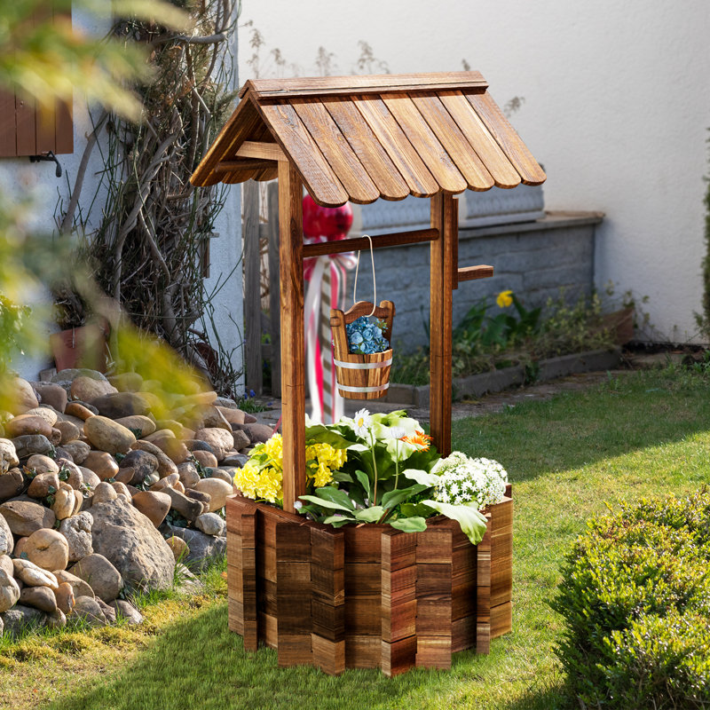 Pot décoratif décoratif en bois pour fleurs et plantes