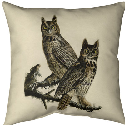 Housse de coussin magnifique hibou