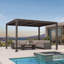 Pergola mauve d'extérieur à abat-jour ajustable 10 po x 12 po avec toit rétractable pour terrasse