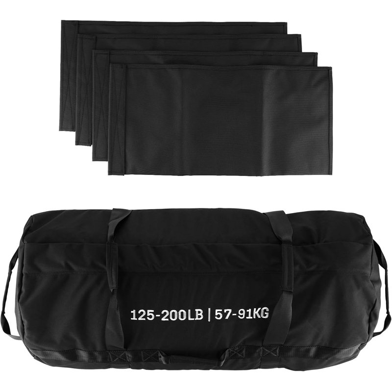 Aptliton XL Fitness Sandbag, Adjustable 125-200lbs with Multi Handles for Full-Body Strength Training