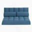 Canapé-lit à 3 volets, matelas pliant avec 2 coussins, rembourrage en mousse haute densité bleu, tissu en polyester-1557140859