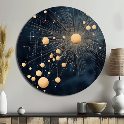 Mod Constellation Burst - Stars Round Metal Wall Decor