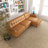 Allison Right-Facing Tan Leather Sectional Sofa