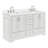 61'' Double Bathroom Vanity with White Quartz Top-93359266