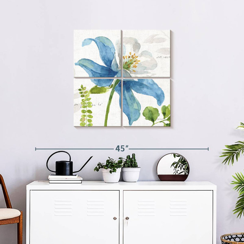 Jardin Harnek bleu et vert II, H 26 po x l 26 po