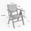 Méridiennes de patio durables, hanches gris clair, design rustique, détente en plein air