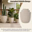 3 pots de fleurs ronds pour l'extérieur MGO, pots de fleurs texturés légers avec trou de drainage pour patio-409763055