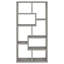 Lawton Grey Driftwood 7-Shelf Bookshelf