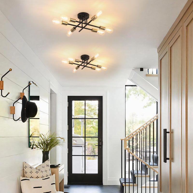Luminaire encastré linéaire moderne pour petites pièces Hannah-Jayne 18,5 po Spoutnik