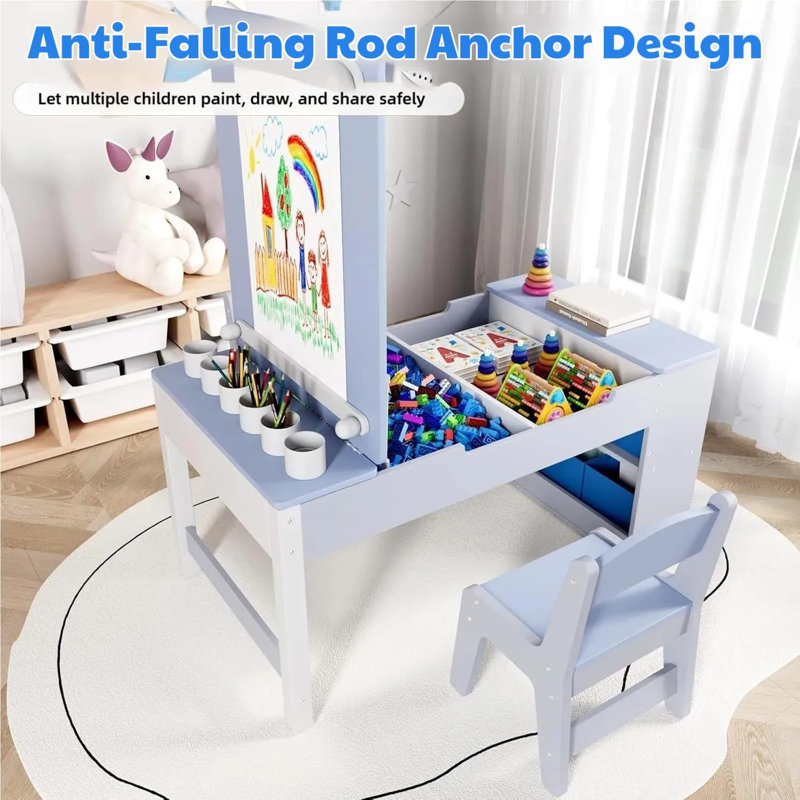 2 -Person Dining Set, Blue‑Gray