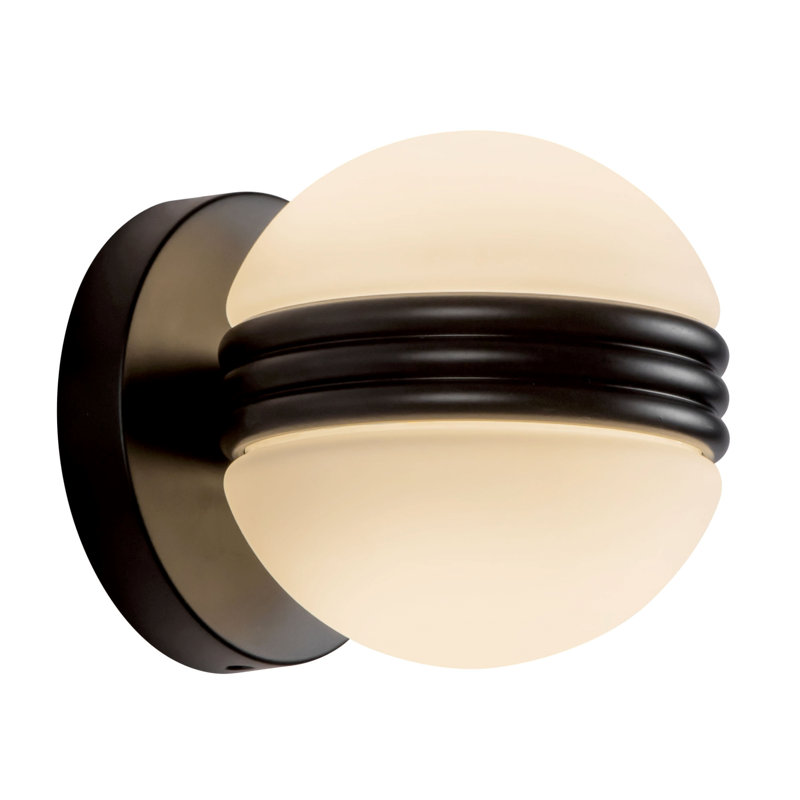 Selene 5-in Gold dimmable LED Wall Sconce, Matte Black