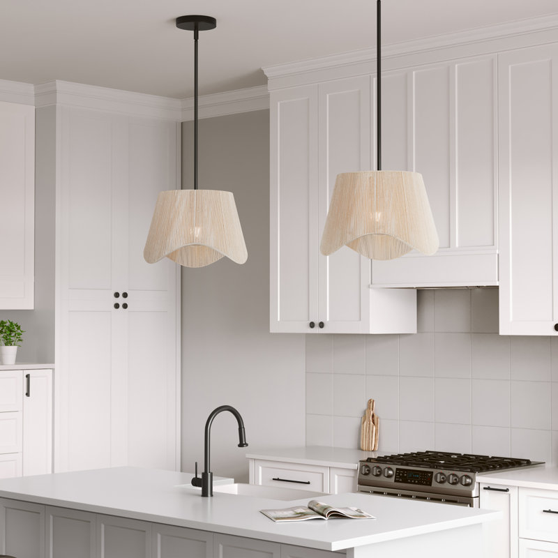 Luminaire suspendu 1 lumière Tulara, Noir mat
