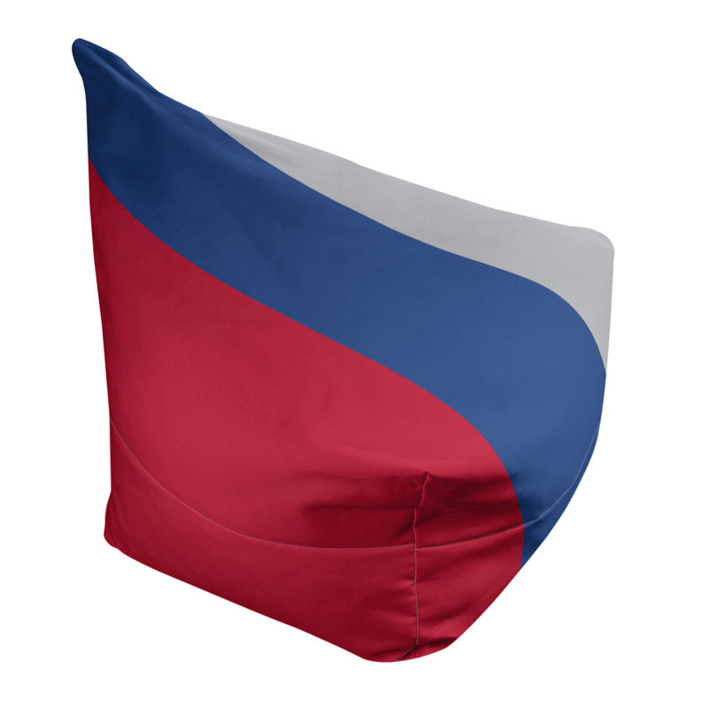 Bean Bag Cover, 2" x 38" x 42", Red/Royal Blue/Gray