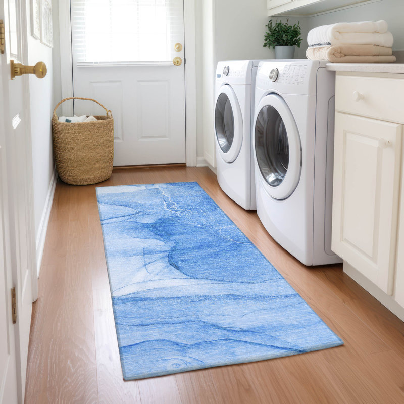 Kyrie Washable Abstract Indoor / Outdoor Rug, Runner 2'3" x 7'6"
