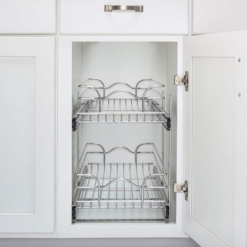 Organisateur de panier à 2 niveaux Rev-A-Shelf pour armoires de cuisine ou de meuble-lavabo , L 9 po, P 22 po