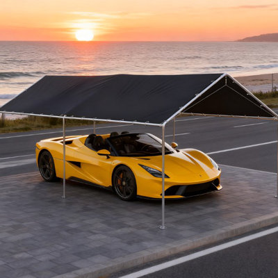 Easy To Install Carport Roof,UV Resistant Canopy Replacement Cover With Ball Bungee Cords