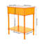 Table de bout en acrylique orange avec table de chevet et rangement pour le salon et la chambre à coucher-470116936