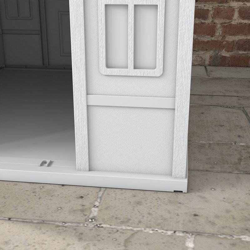 Plastic Dog House, 82cm H x 98.2cm W x 98.2cm D, Grey