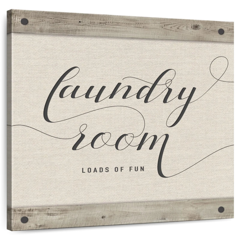 Tergel Laundry Room Typography, 16" H x 16" W