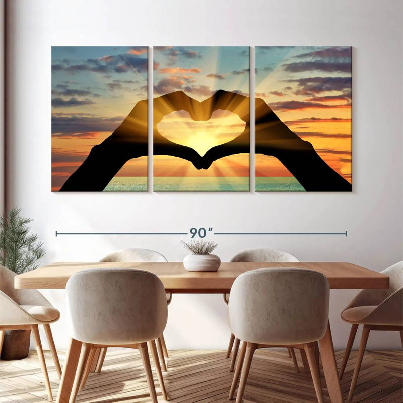 Love 3 pièces, H 92 po x l 45 po x P 1,25 po