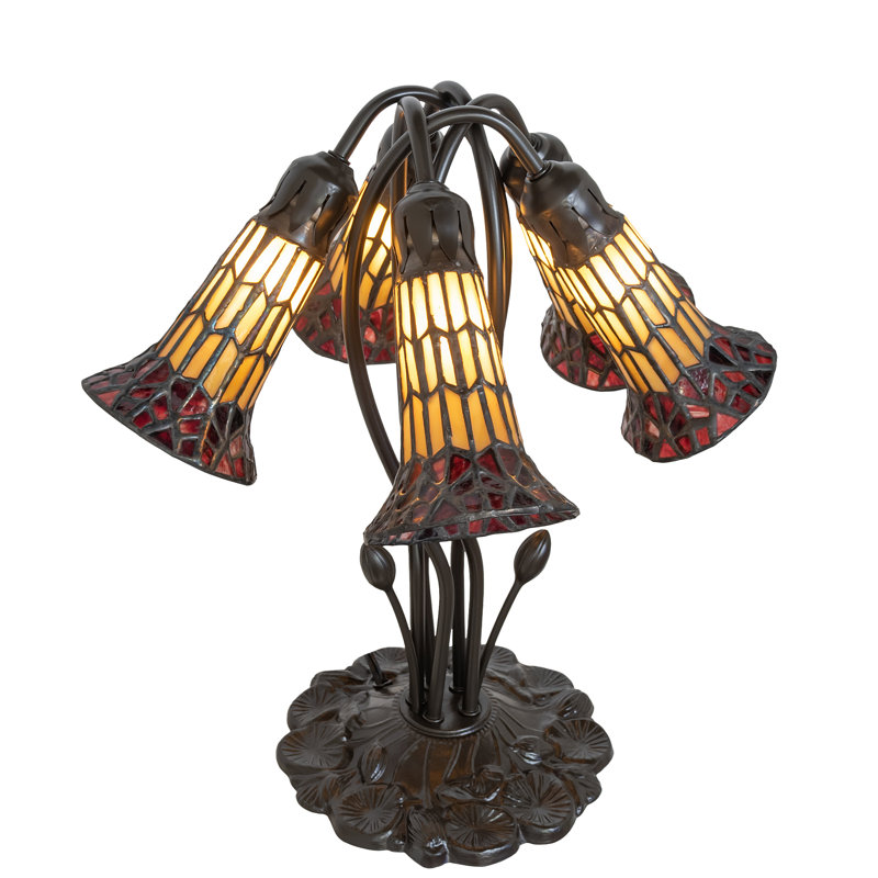 Table Lamp, Red/Amber