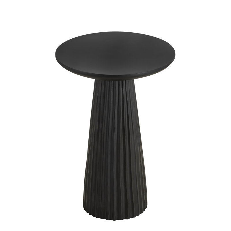 Adejinmi Black Finished Wood Side Table